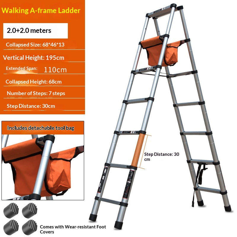 Thickened Aluminum Alloy Mobile Lifting Work Platform Ladder
