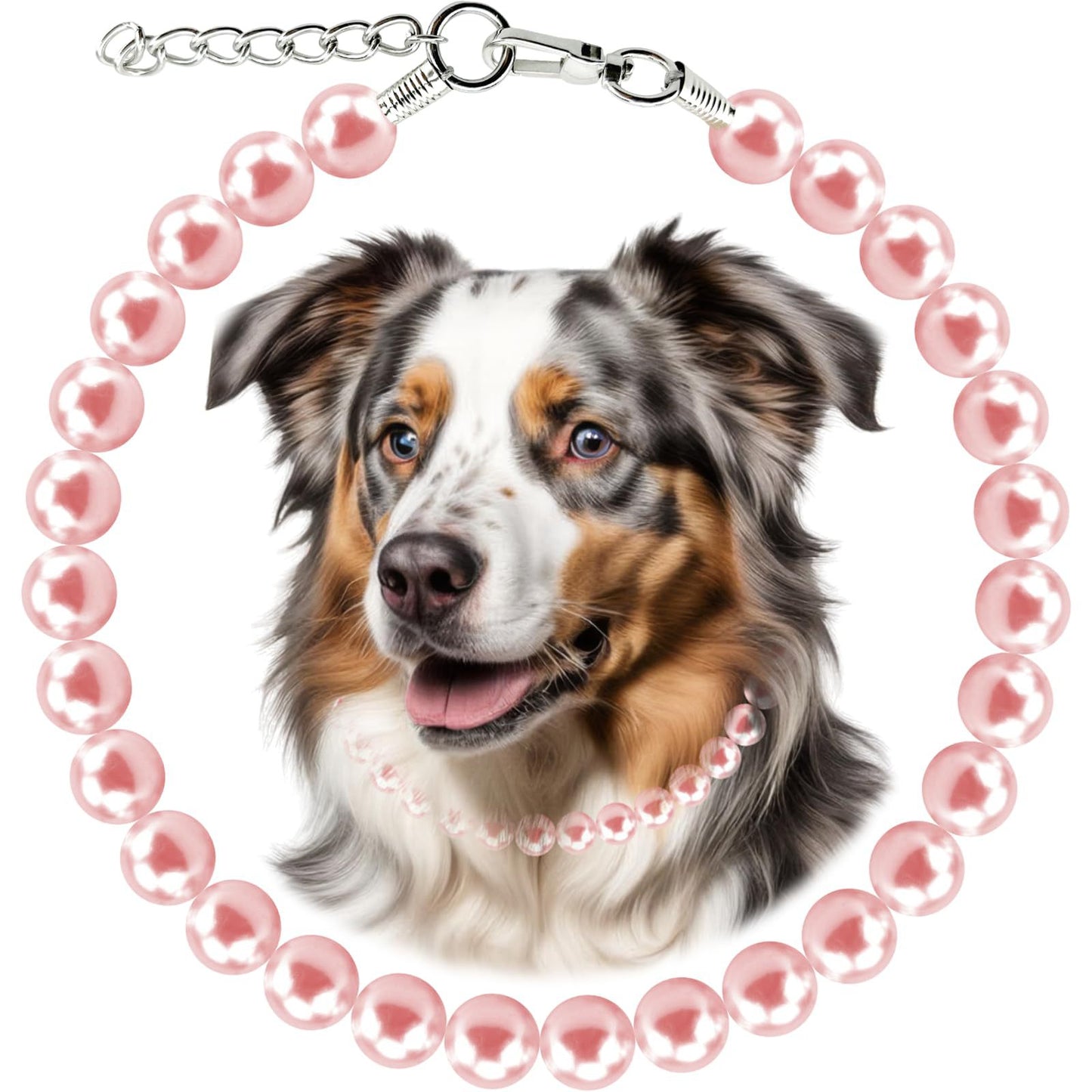 Pet Round Pearl Chain Dog Necklace