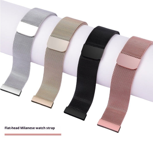 Smart Watch Flat Head Style Milan Strap Garmin Convex Head Universal Metal Strap