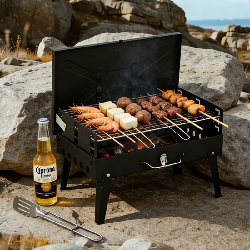 Barbecue Grill Outdoor Camping Foldable Portable Barbecue Rack For Home Use