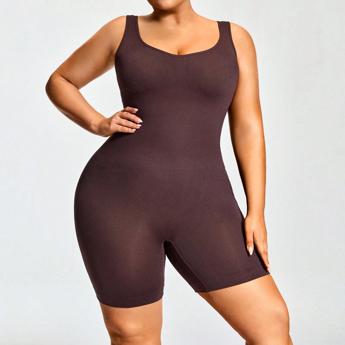 Full Body Shaper Bodysuit For Women - Seamless Tummy Control & Butt Lift Mid-Thigh Shapewear
