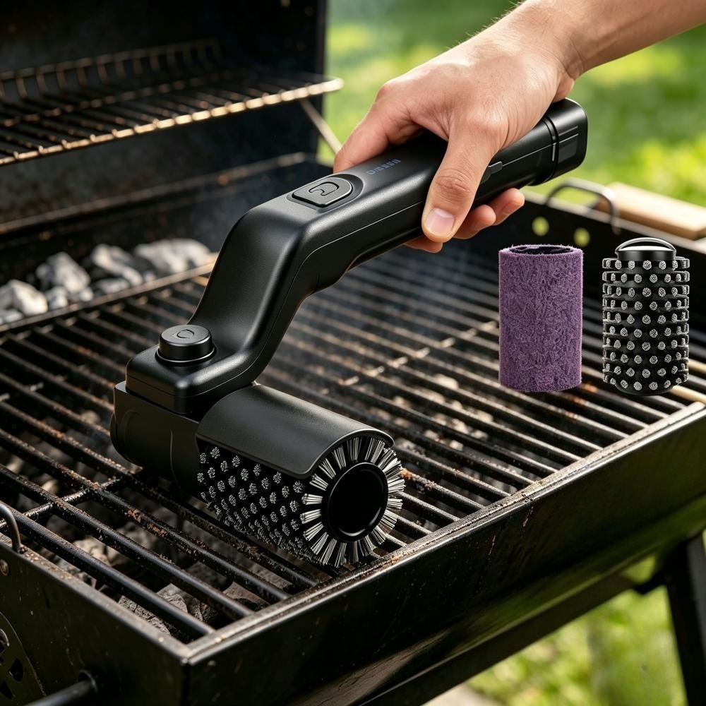 Grill Brush For Cleaning Grills, Versatile Grill Cleaner With Stainless Steel Bristles, Handy Grill Accessory For Outdoor Cooking And Barbecue Nights