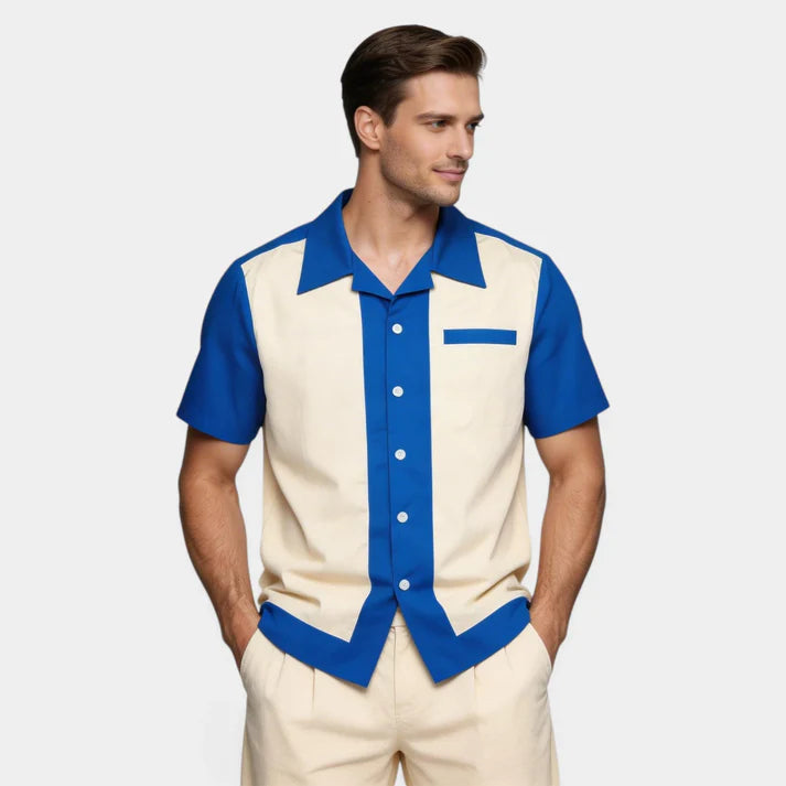 Men's Fashion Casual British Design Summer Short-Sleeved Shirt