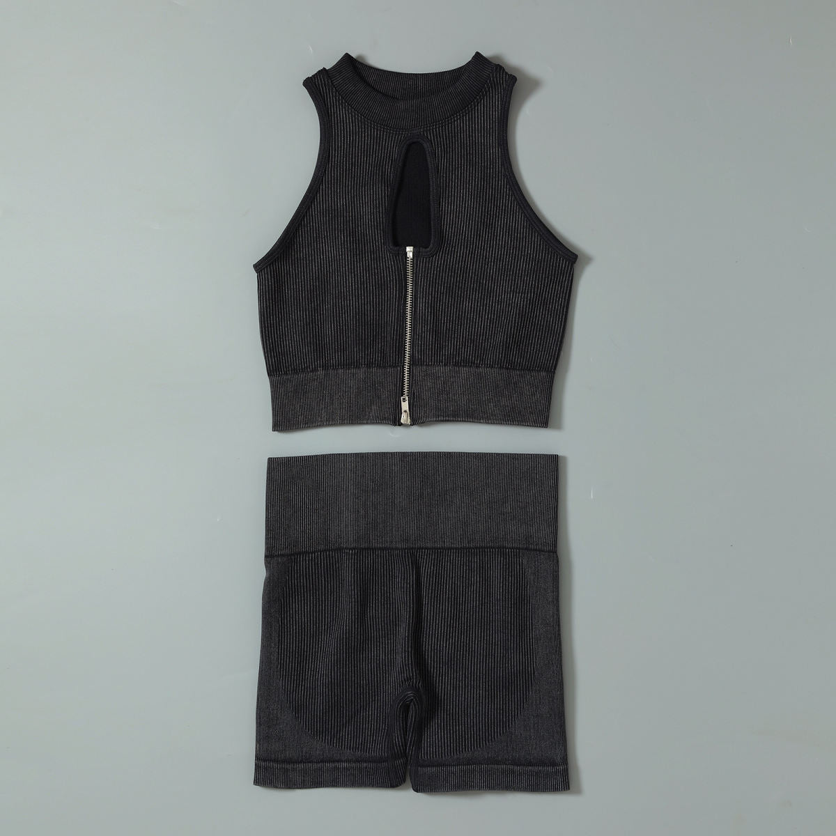 Single Layer Seamless Yoga Suit Without Chest Pad Vest Shorts