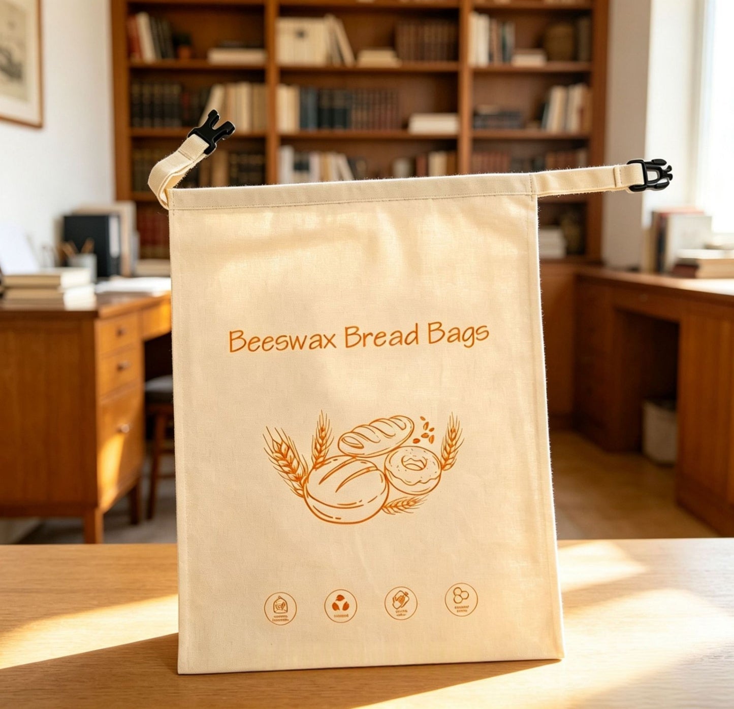 Beeswax Food-grade Bread Storage Bag With A Handle
