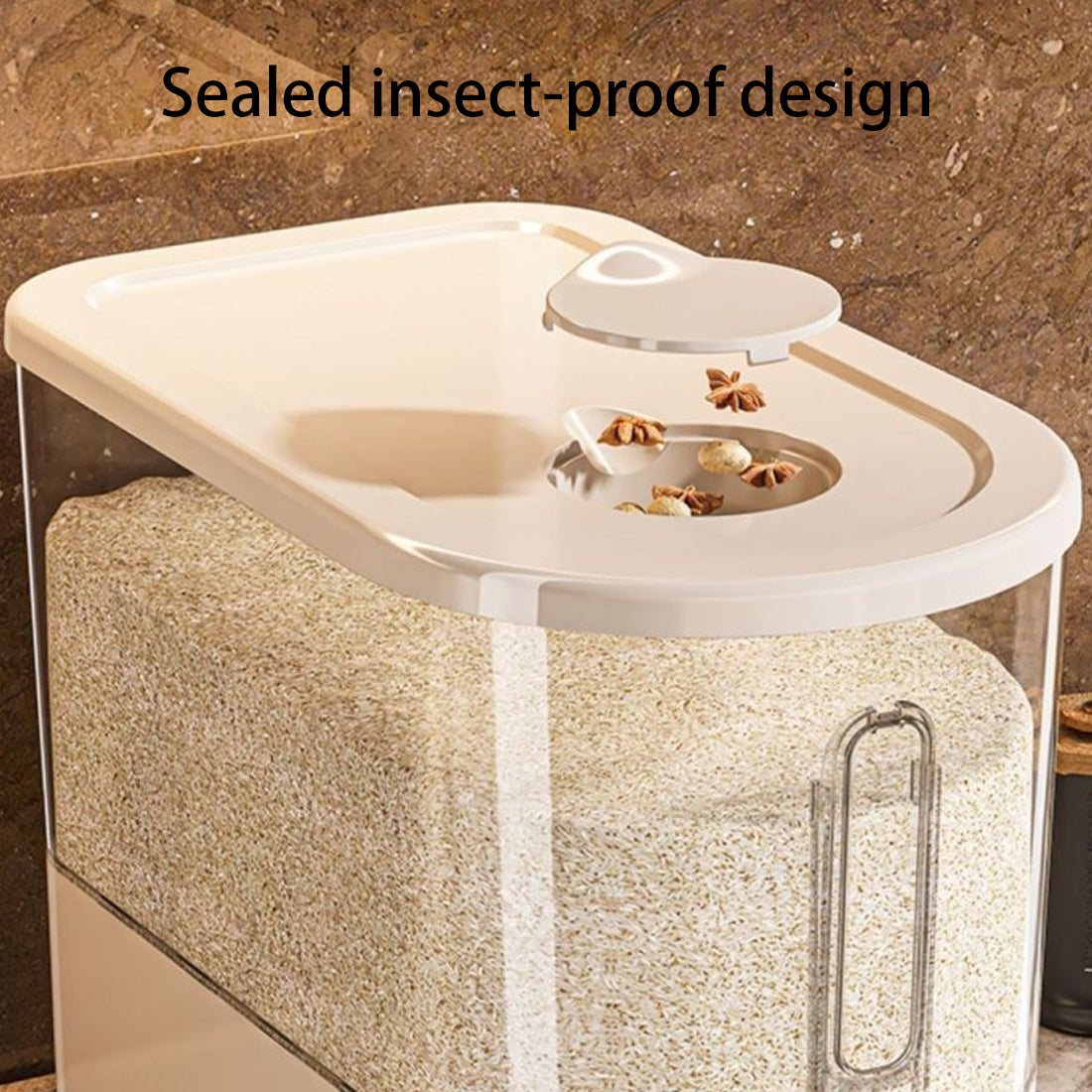 5 10KG Rice Dispenser Container Cereal Dispenser Box Dry Food Grain Storage Home