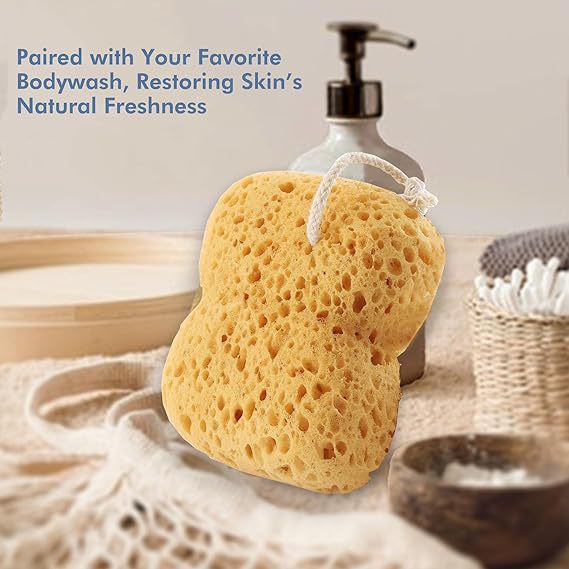 Cleaning Bath Sponge With Seaweed For Kids And Adults
