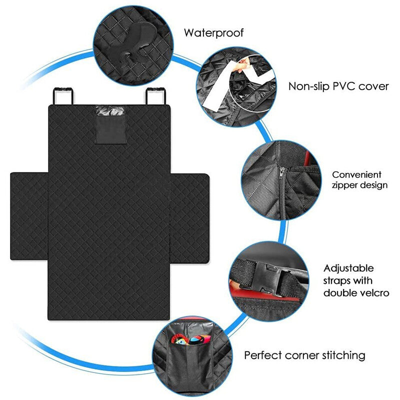 Premium Heavy Duty Quilted Car Boot Liner Trunk Pet Dogs Protector Retuned Set