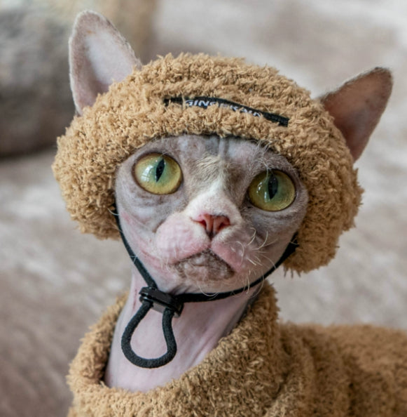Winter Warm Pet Hat Plush Headwear