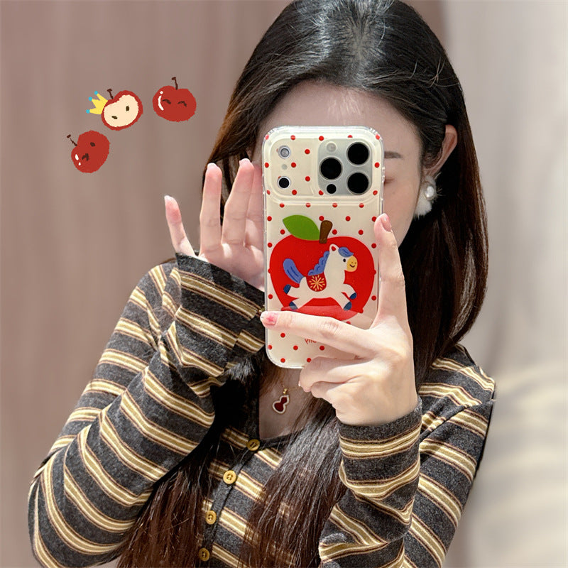 Korean-style Cute Red Polka-dot Phone Case