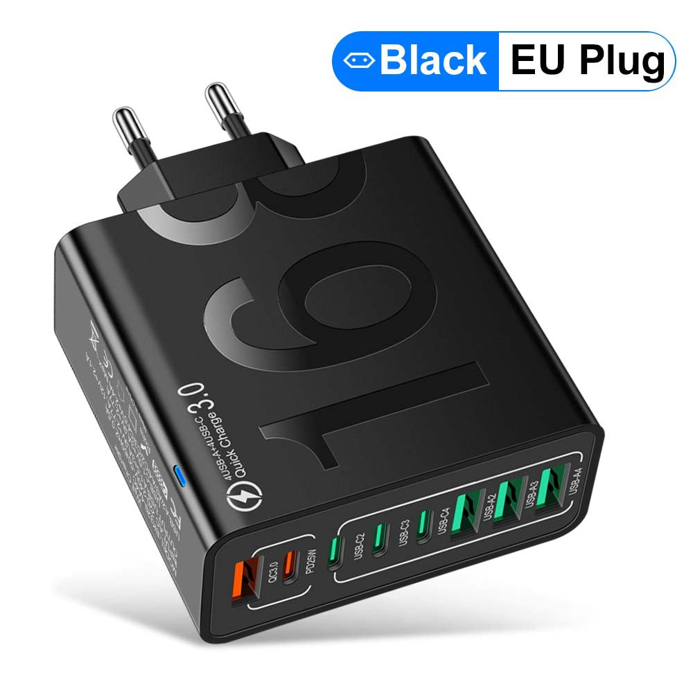 Multi-interface QC3.0 Fast Charging PD 25W Fast Charging Mobile Phone Charger