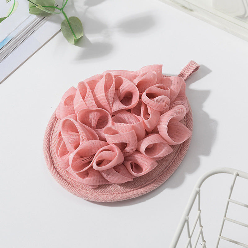 Solid-color Minimalist Oval Bath Scrubber For Lathering And Exfoliating