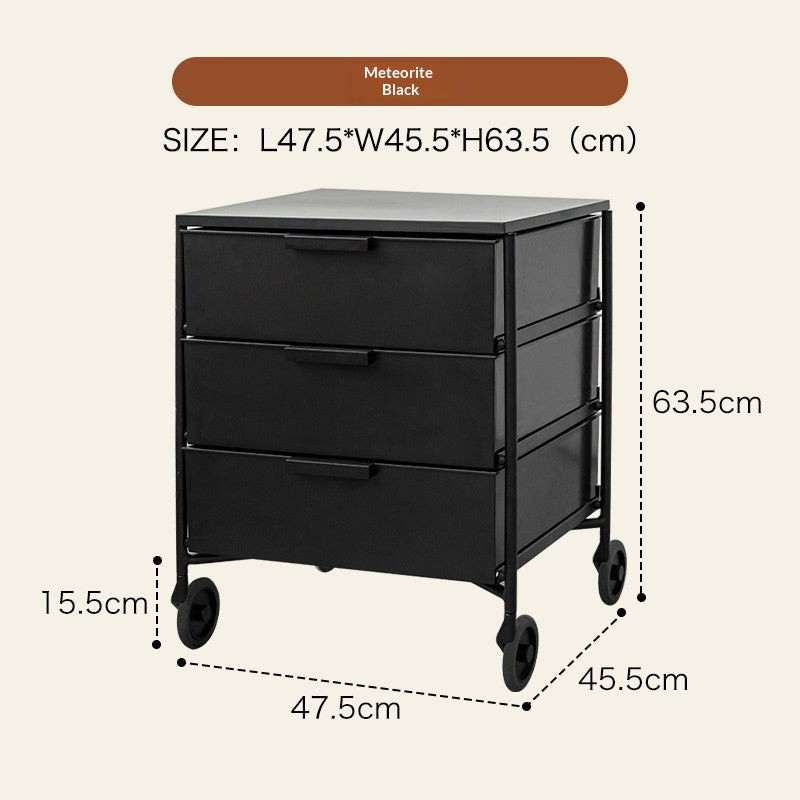 Mobile Storage Cabinet In Cream Tones Home Bedside Table