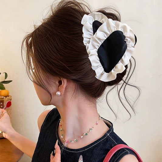 Nap Fabric Triangular Hair Clip Sophisticated Womens Style