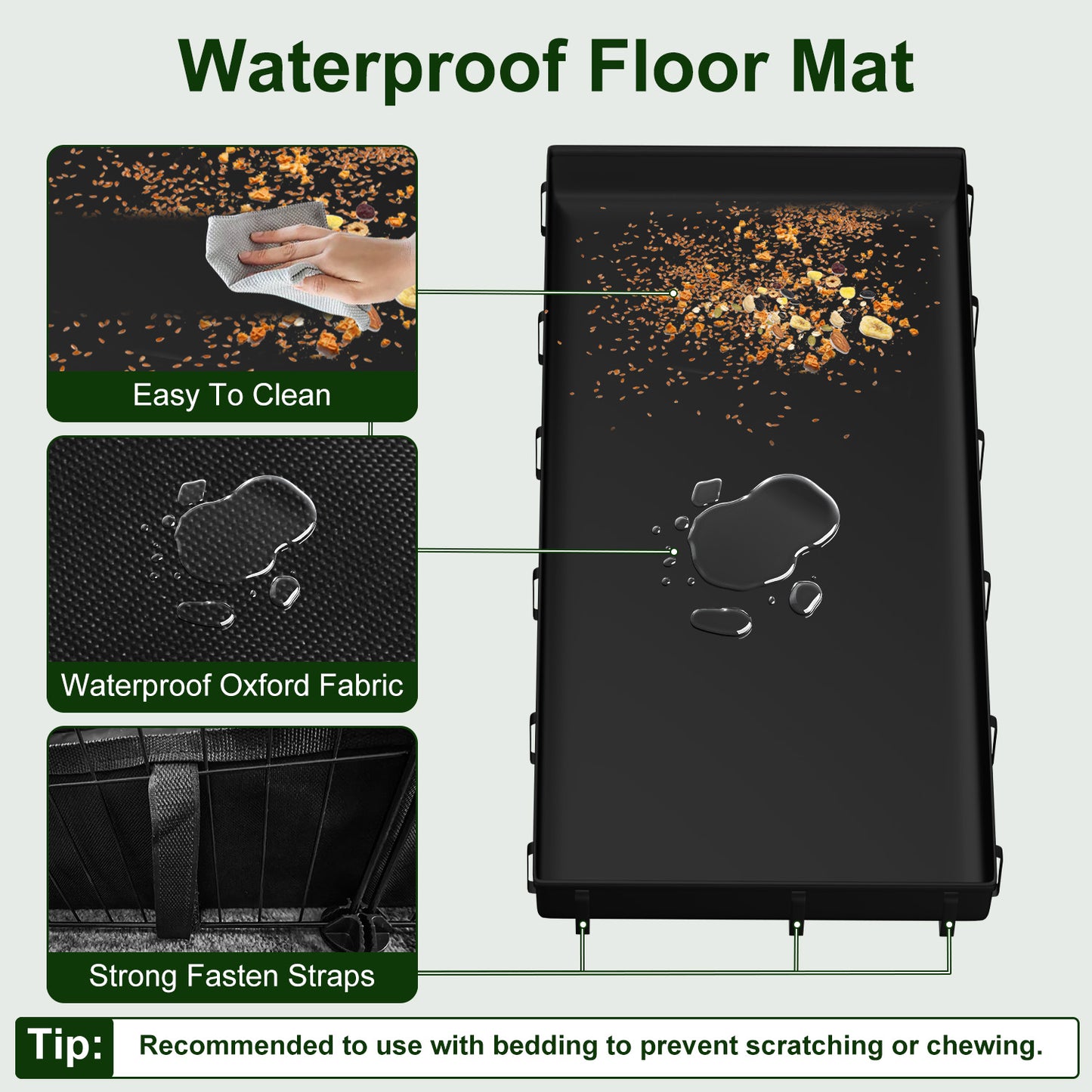 47x24x12IN Guinea Pig Cage Small Animal Playpen DIY Metal Pet Enclosure With 20 Panels Waterproof Floor Mat For Hedgehogs Chickens Ducklings Rabbits Hamsters