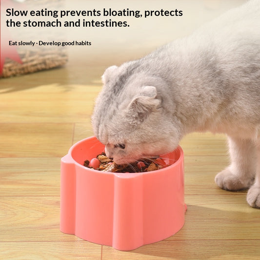 Solid Color Minimalism Slow-feeding Anti-choking Pet Bowl