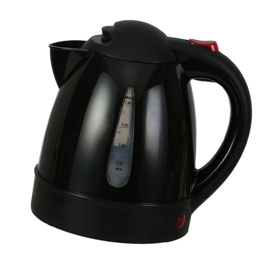 Electric Kettle 150W 1L Black Road Hot Water Boiler Stainless Steel Liner Auto Shut Off Tea Kettle Car Cigarette Plug 12V For Sedans SUVs