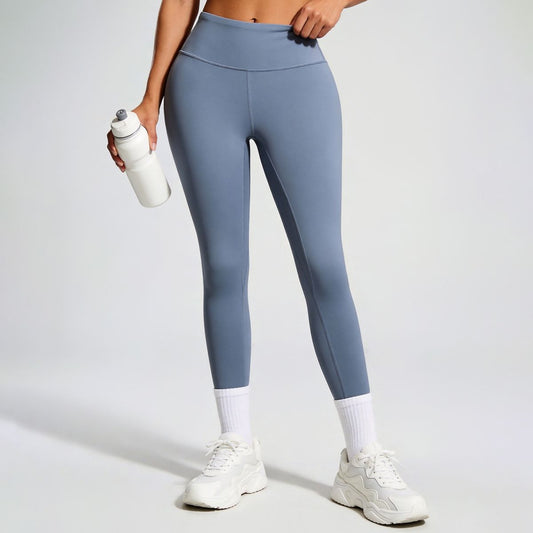 Long Seamless High-waisted Butt-lifting Yoga Pants For Sports And Running