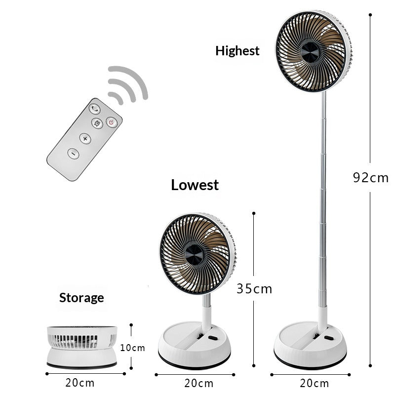 Rechargeable Dual-Use Silent Desk And Floor Fan