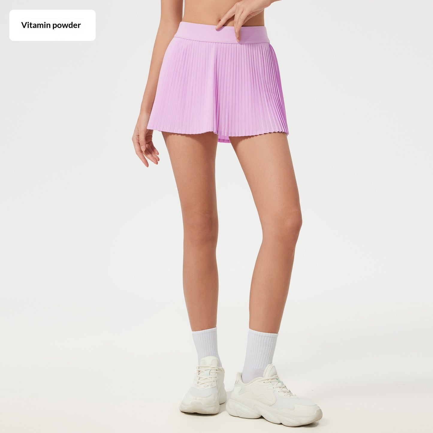 Quick-drying Breathable High-waisted Pleated Skirt For Fitness And Yoga