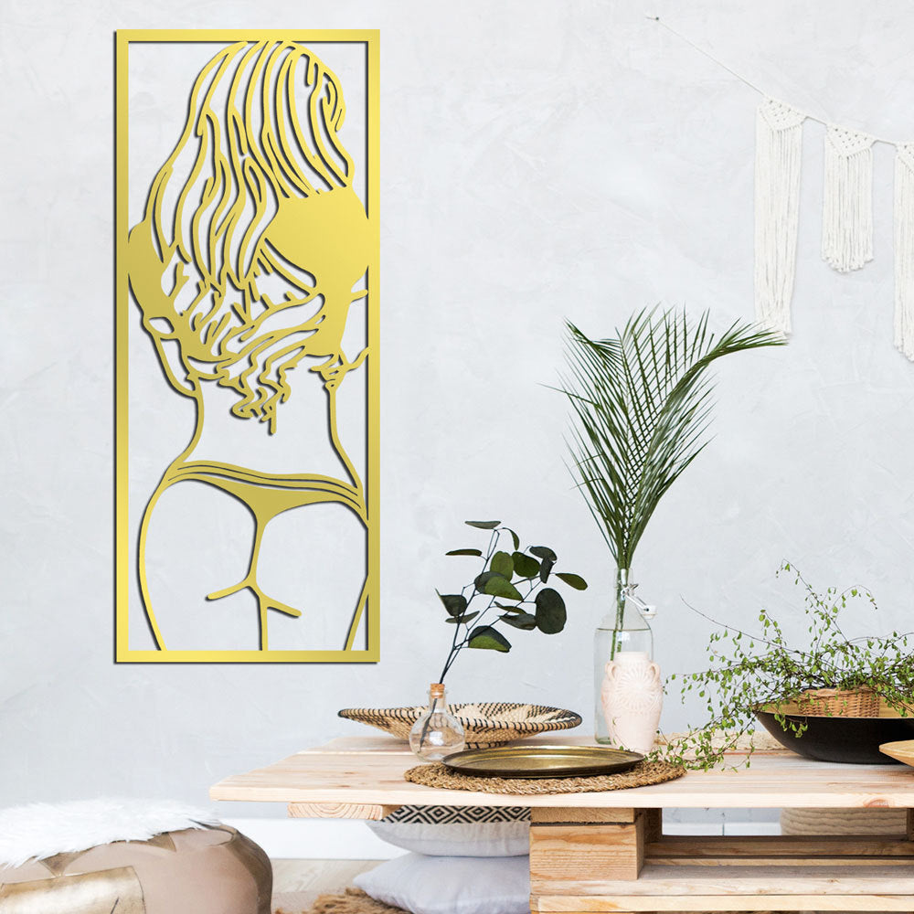 3D Line Beauty Acrylic Mirror Decorative Wall Sticker