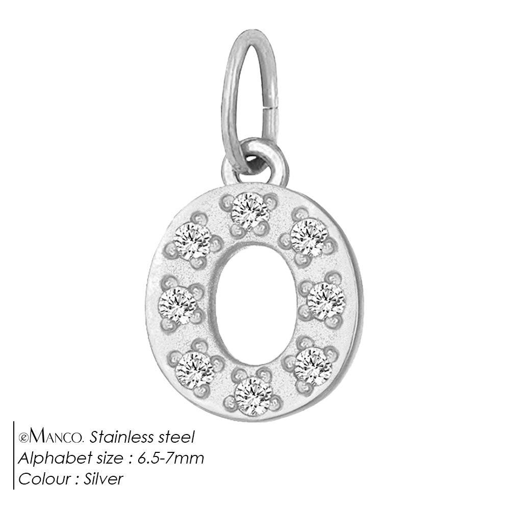 Diamond-encrusted Stainless Steel Jewelry Accessories Pendant