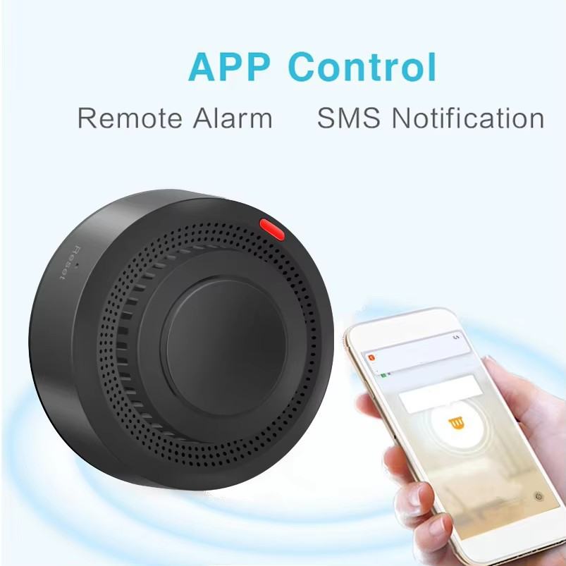 Graffiti Smoke Feeling WiFi Smart Home Black Smoke Alarm Detector