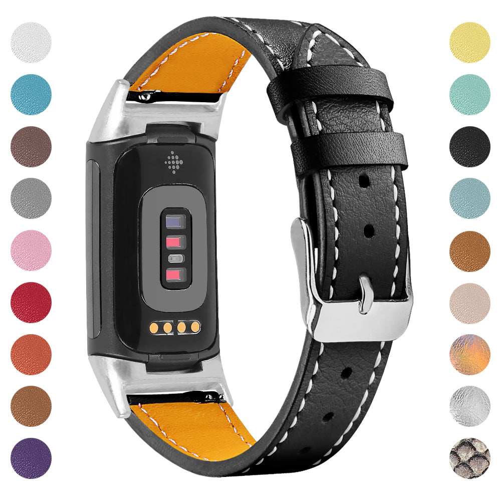 Smart Watch Charge5 First Layer Cowhide Leather Strap