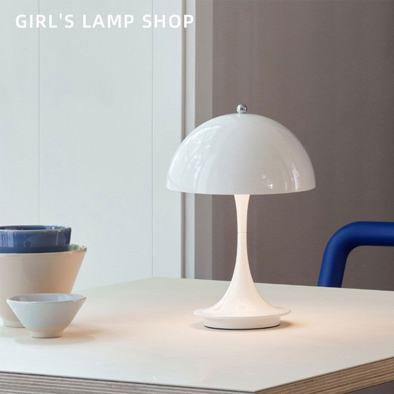 Mushroom Table Lamp Atmosphere Charging Bedroom Bedside Small Bud