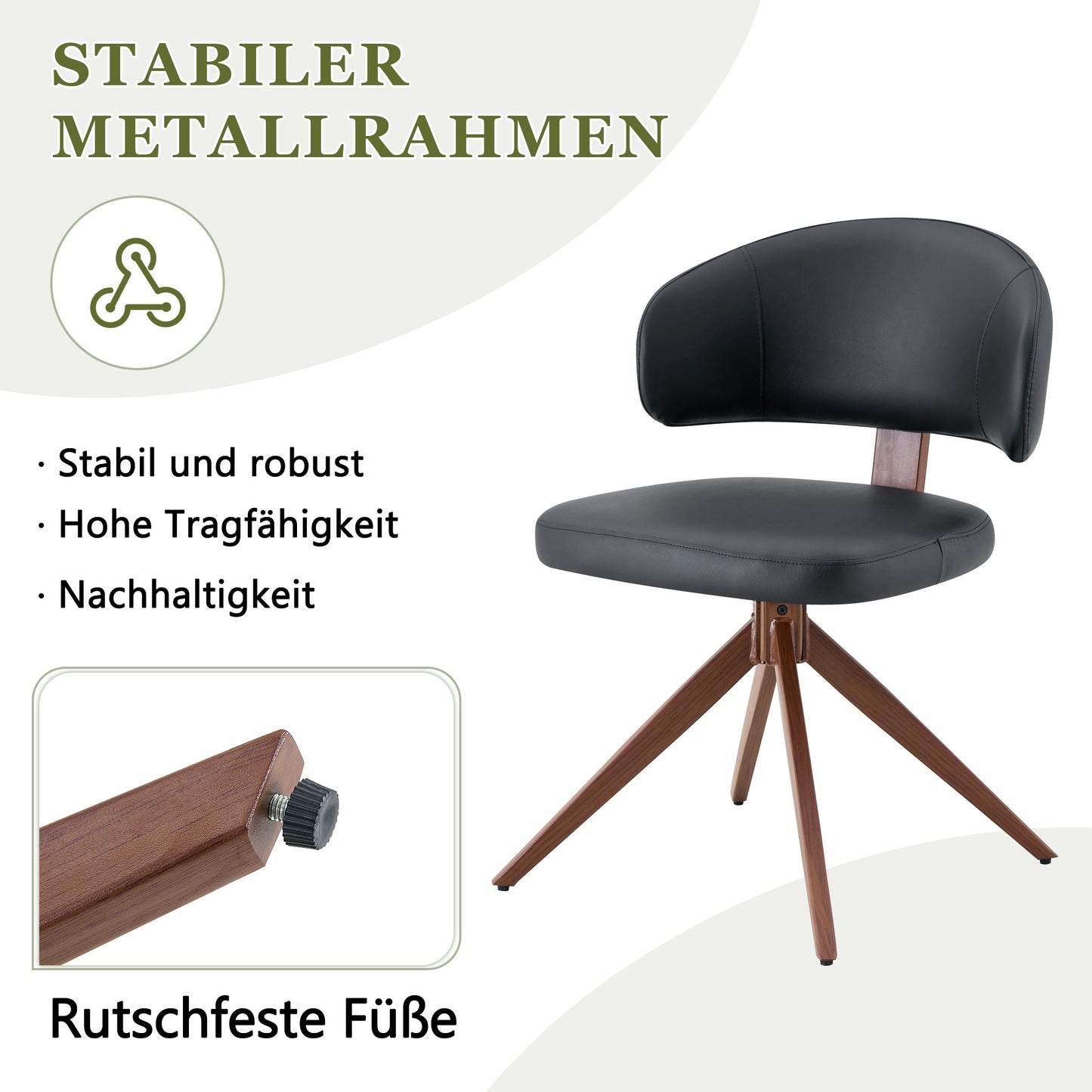 Modern Swivel Chair With Metal Frame, Comfortable Upholstery, 360 Swivel, Ideal For Office And Living Room