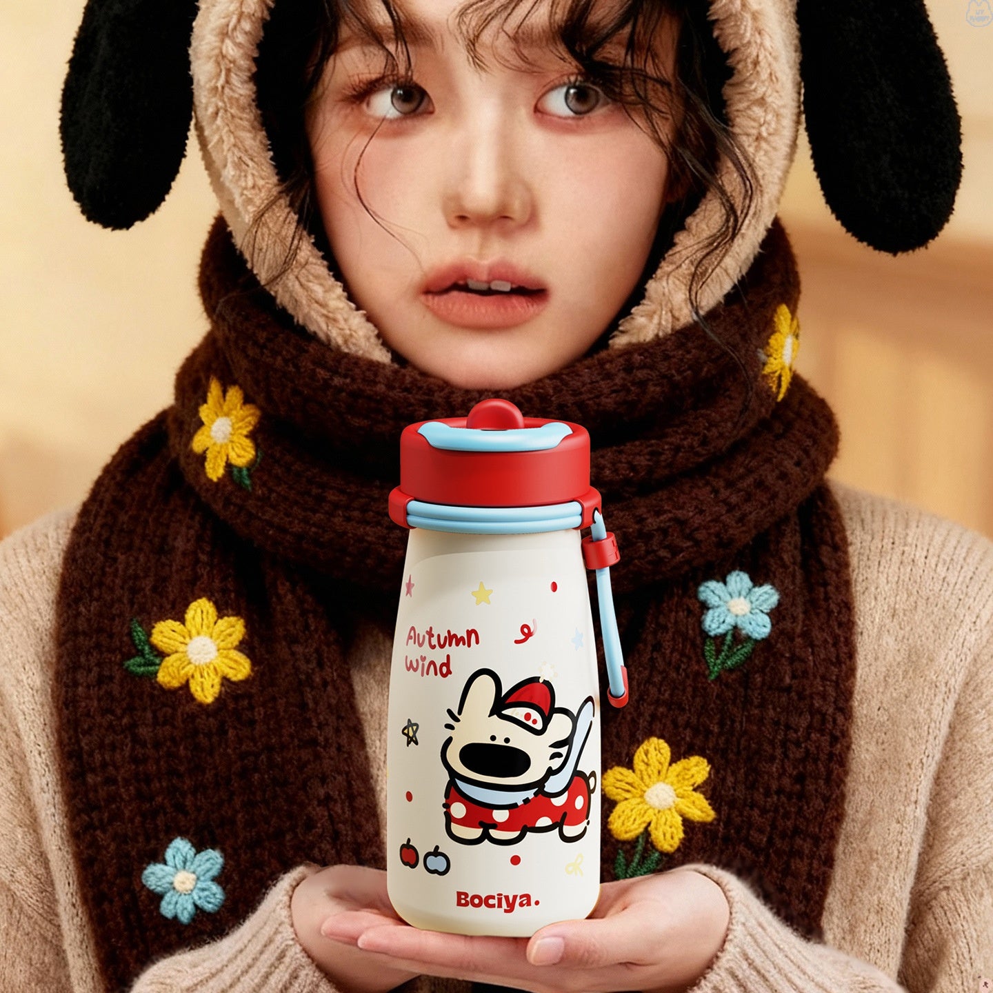 Portable Instagram-style Gift Cute Straw Cup