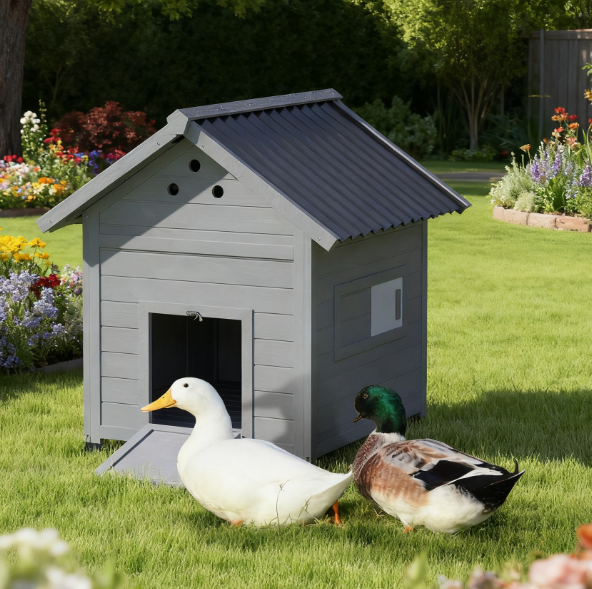 Wooden Pet House With Openable Roof & Double Doors