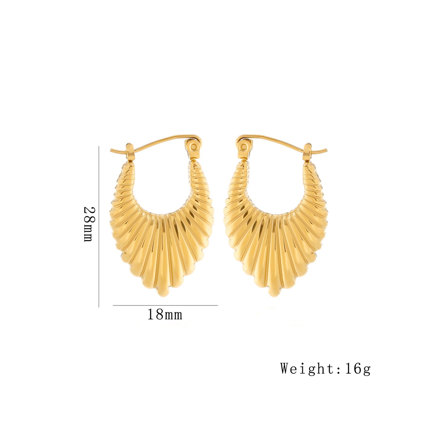 Asymmetric U-shaped Earrings For Cross-border Fashion In Europe And America