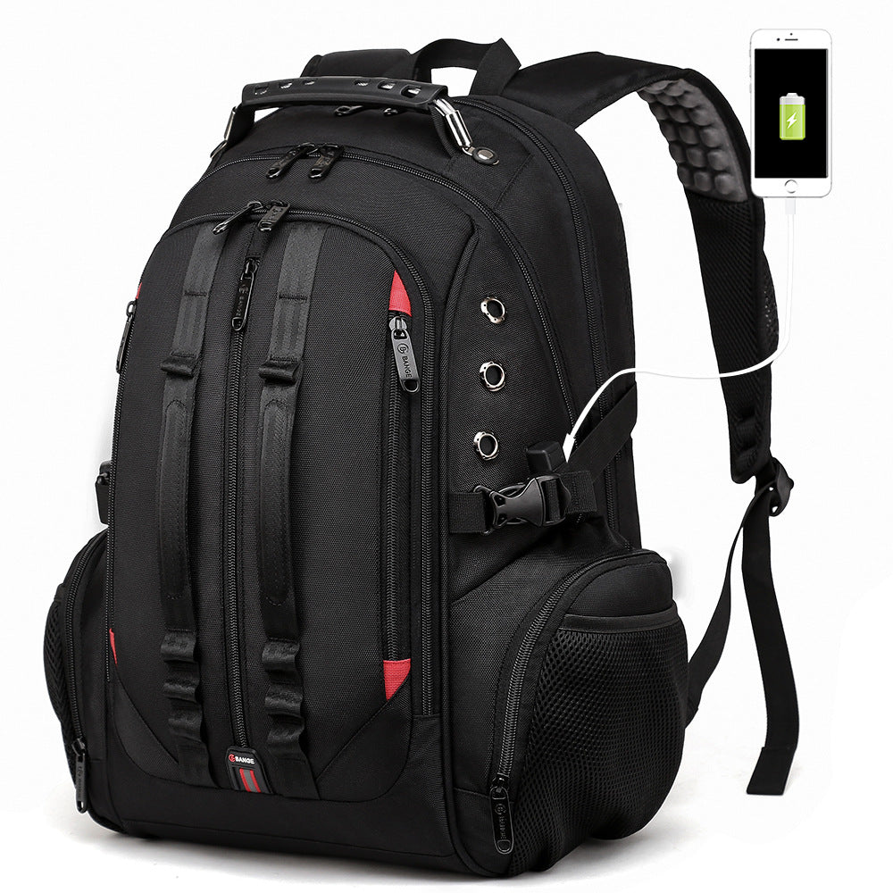 Middle School Student Schoolbag Waterproof Travel Earplugs Hole Charging Large Capacity Backpack