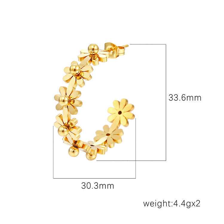 Flower Special Interest Light Luxury Versatile Accessories New Earrings