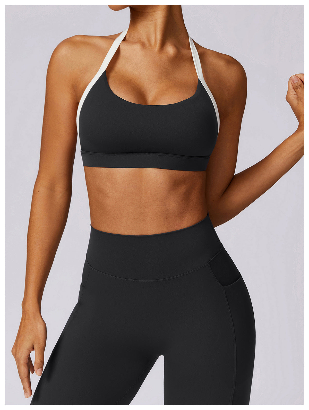 Halter Shockproof Beauty Back Yoga Bra