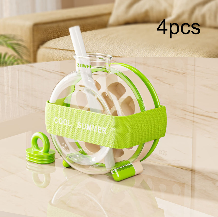 Summer Ice Cube Tray 2 In1 Ice Tray And Water Bottle For Ice Maker Silicone Ice Cube Portable Kettle Reusable Icecup Kitchen Gadgets