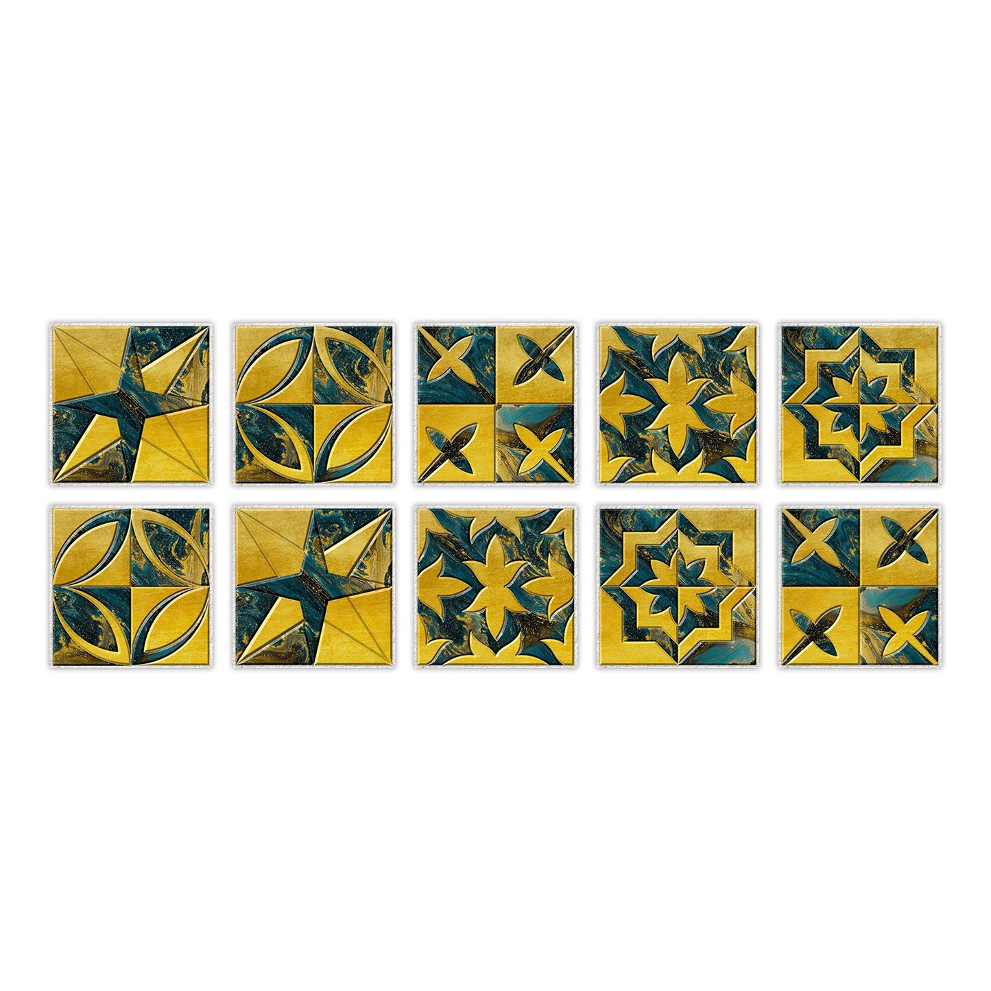 Kitchen Oil- And Water-Resistant Wall Stickers Imitating Tiles