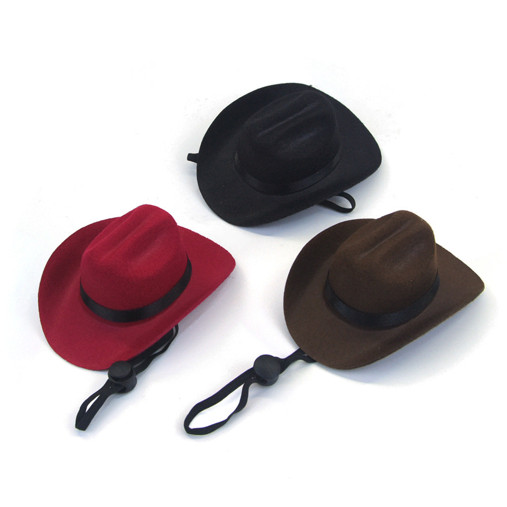 Small Cowboy Pet Hat For Cats Dogs Party Festival Costume Photo Accessory
