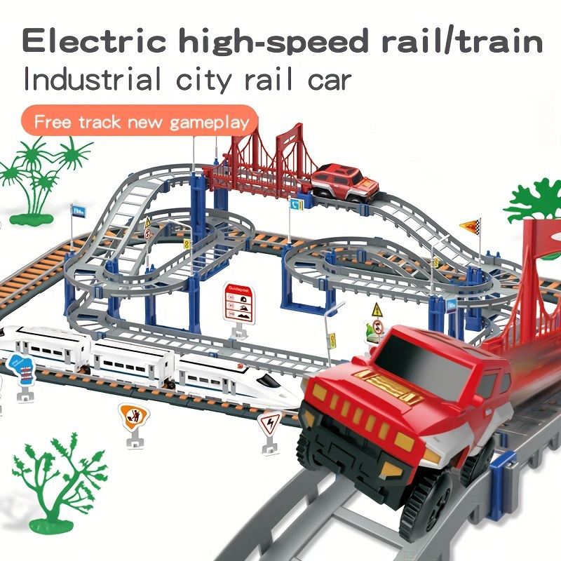 Electric Assembled Rail Car Educational Toys