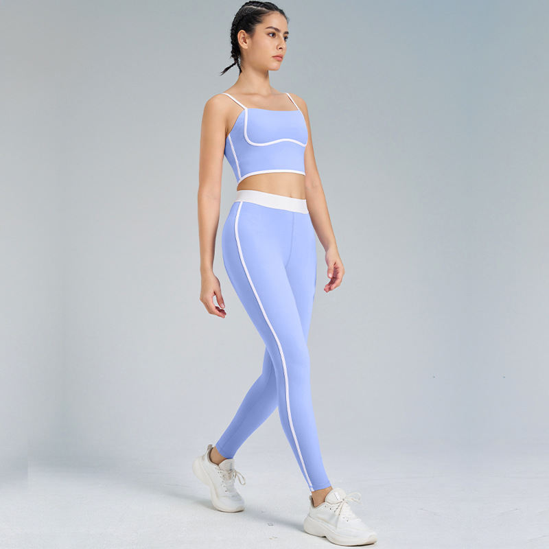 Sports Yoga Suit Two-piece Set Nude Feel Double-sided Sanding Outdoor