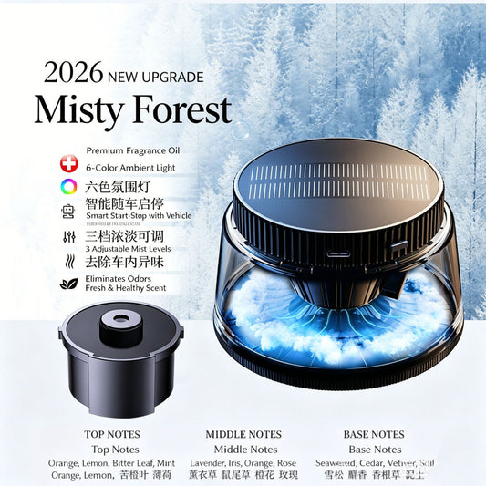 Car Mist Aroma Diffuser, Smart Solar Powered Auto Spray Car Air Freshener