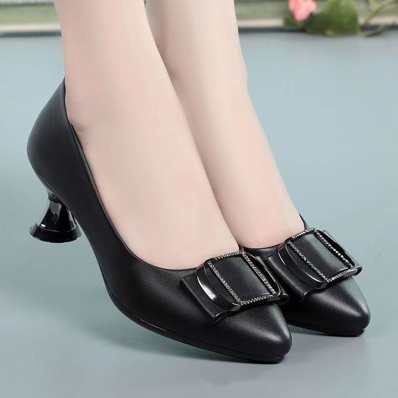 New-style Genuine Leather Low-cut Comfortable Versatile Work Shoes For Spring And Autumn