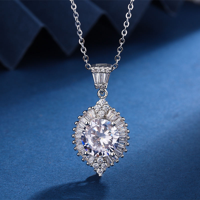 Three-piece Zircon Pendant Ring Stud Earrings Female Accessories