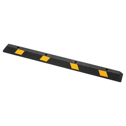 Parking Stopper, 72 Inch Heavy Duty Parking Aid For Garage, Rubber Curb Garage Floor Stopper With Reflective Strips, Vehicles Gadgets For Cars Vans Trucks Tire Wheel Guide Block Stops Bumpers