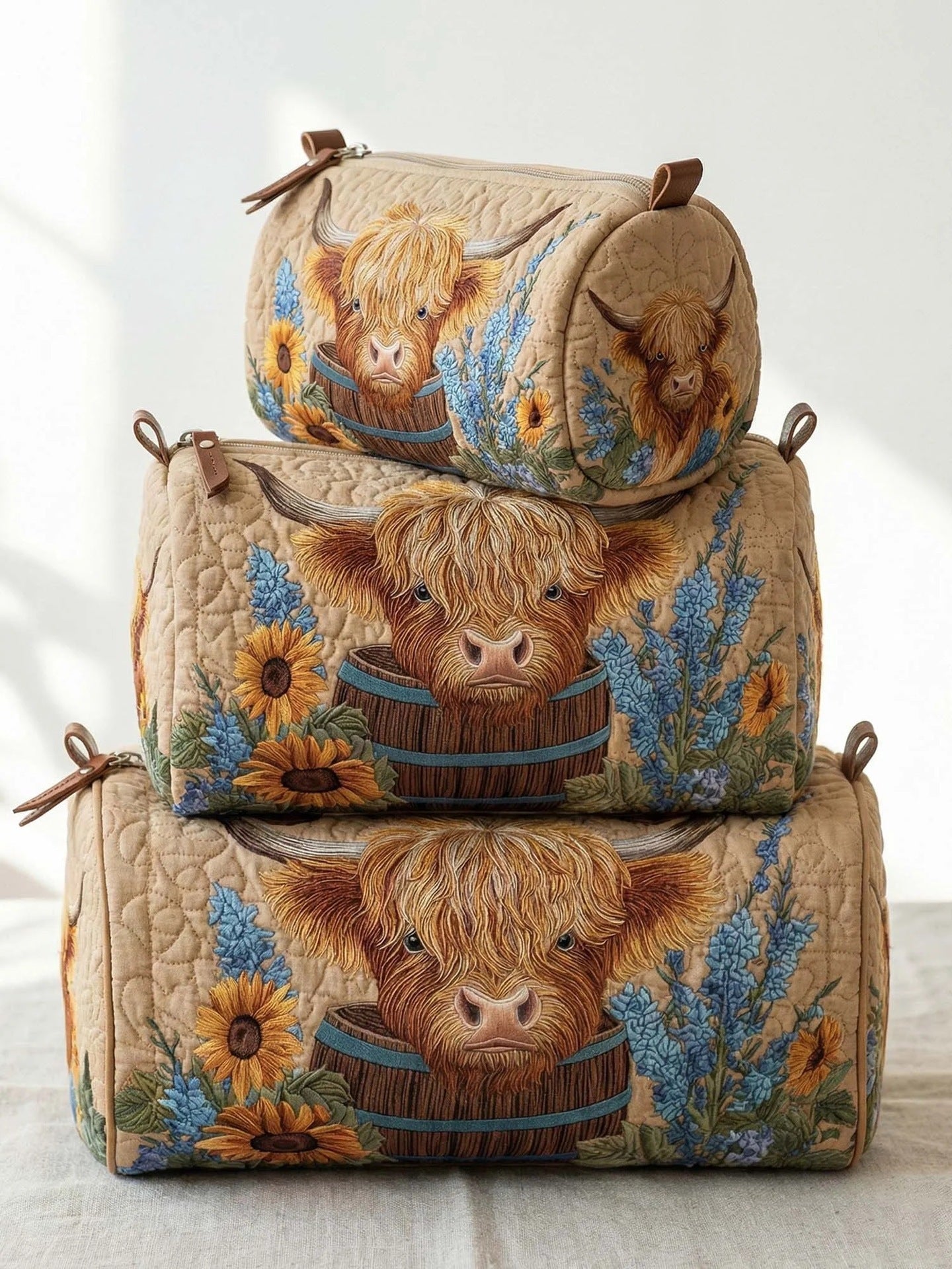 Printed Storage Makeup Three-Piece Set Multifunctional Bag