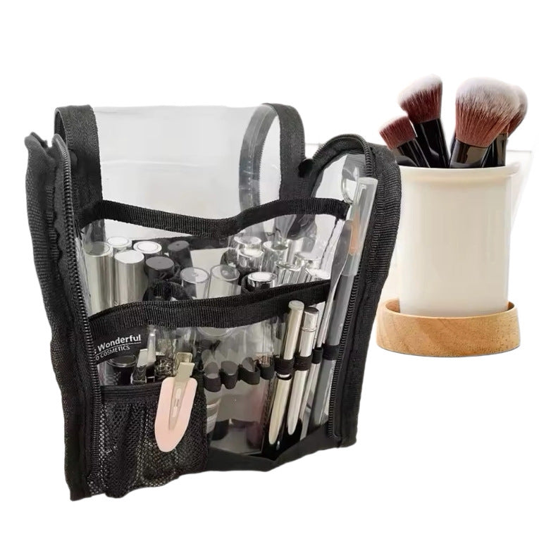 New Transparent PVC Double-layer Cosmetic Bag