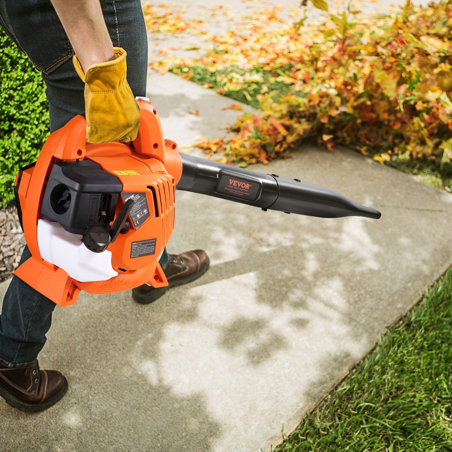 Leaf Blower, 26CC 2-Cycle Handheld Leaf Blower, 2-in-1 Blower 425CFM Air Volume 156MPH Speed, Ideal For Lawn Care, Leaf Cleaning, And Snow Removal