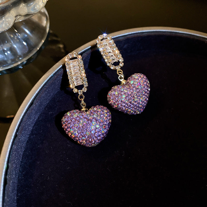 Classic Vintage Geometric Earrings Women Rhinestone Pendant Studs  Elegant Gift
