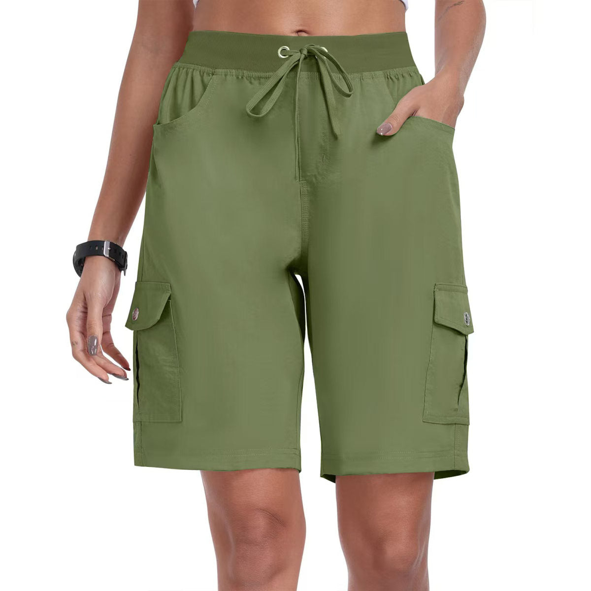 Women S 6 Pocket Casual Work Shorts Comfortable 100c Cotton Outdoor Sports And Hiking Pants